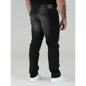 Jean grande taille noir délavé benson - Entre jambe 32-P52