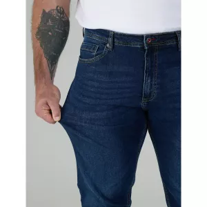 Jeans grande taille bleu délavé Ambrose - Entre jambe 32-P64