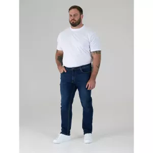 Jeans grande taille bleu délavé Ambrose - Entre jambe 32-P40