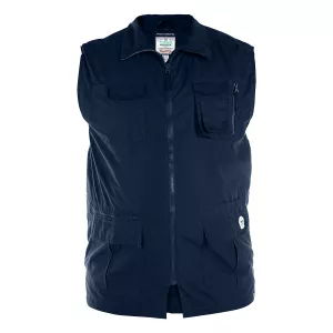 Gilet sans manche multi-poches bleu marine de 3XL à 8XL-7XL