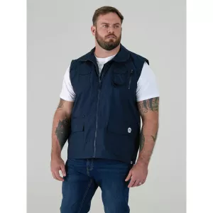 Gilet sans manche multi-poches bleu marine de 3XL à 8XL-7XL