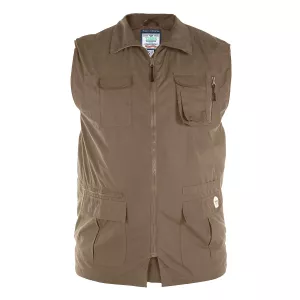 Gilet sans manche multi-poches kaki de 3XL à 8XL