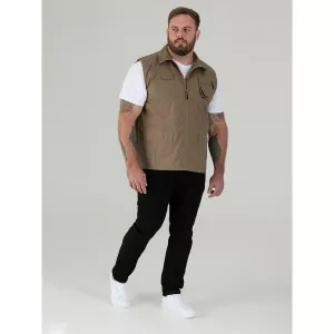 Gilet sans manche multi-poches kaki de 3XL à 8XL-5XL