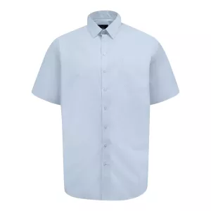 Chemise manches courtes élégante bleu clair-5XL