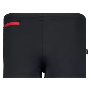 Maillot de bain poche zippée noir et rouge