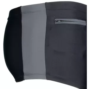 Maillot de bain poche zippée Noir Gris-5XL