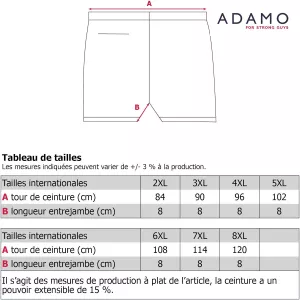 Maillot de bain poche zippée Noir Gris-3XL