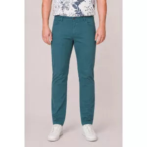 Pantalon été Gregorio Maxfort bleu pétrole stretch-E56