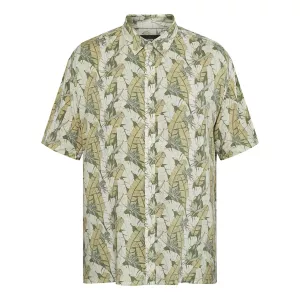 Chemise feuillage vert olive-5XL