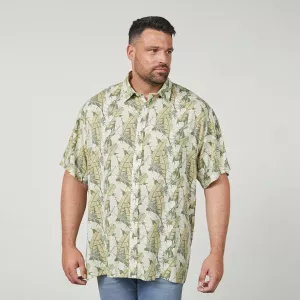 Chemise feuillage vert olive-5XL