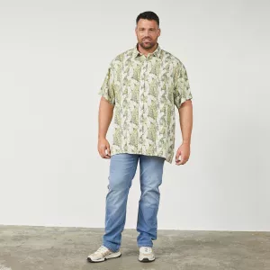 Chemise feuillage vert olive-5XL