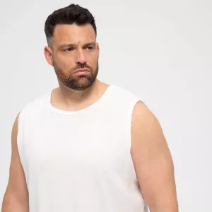Maillot de corps TankTop blanc sans manche-4XL