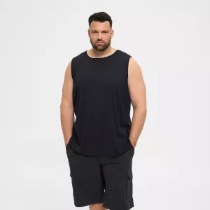 Maillot de corps TankTop noir sans manche-6XL