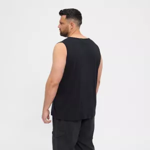 Maillot de corps TankTop noir sans manche-7XL