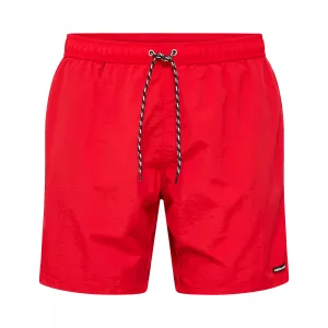 Short de bain rouge séchage rapide