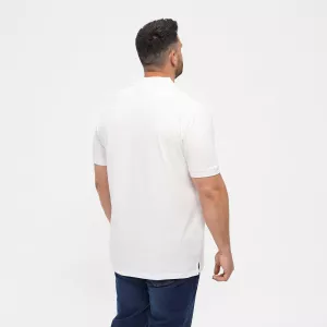 Polo piquet blanc avec poche-7XL