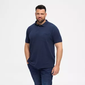 Polo piquet bleu marine avec poche-2XL