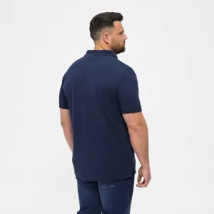 Polo piquet bleu marine avec poche-6XL