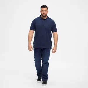 Polo piquet bleu marine avec poche-2XL