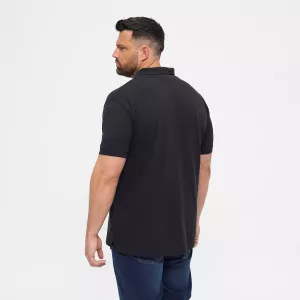 Polo piquet noir avec poche-5XL