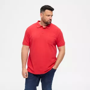 Polo piquet rouge avec poche-3XL