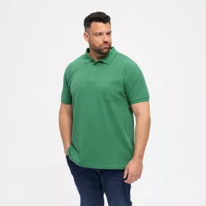 Polo piquet vert avec poche-6XL
