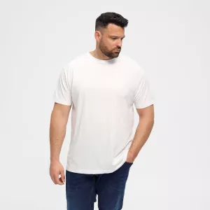 T-shirt blanc Col rond North basic-3XL