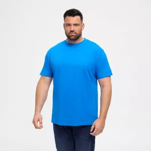 T-shirt bleu cobalt Col rond North basic-7XL