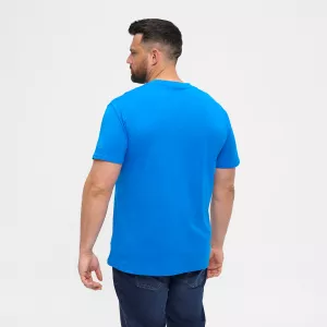 T-shirt bleu cobalt Col rond North basic-6XL