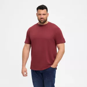 T-shirt bordeaux Col rond North basic-3XL