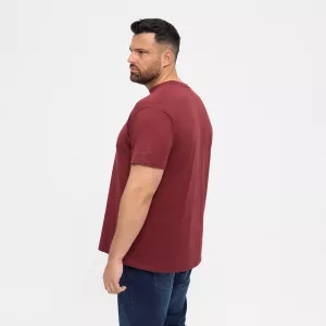 T-shirt bordeaux Col rond North basic-3XL