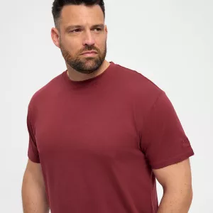 T-shirt bordeaux Col rond North basic-4XL