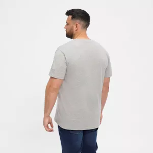 T-shirt gris chiné Col rond North basic-3XL