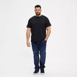 T-shirt noir Col rond North basic-4XL