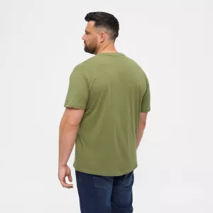 T-shirt vert olive Col rond North basic-6XL