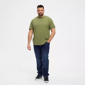T-shirt vert olive Col rond North basic-3XL