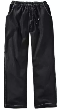 Pantalon  jogging en jeans taille élastiquée noir délavé de 3XL à 12XL