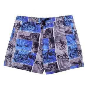 Short de bain bleu imprimé surf 