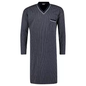 Chemise de Nuit Homme lignée bleu marine de 3XL à 10XL
