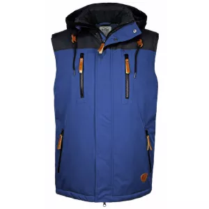 Veste sans manche bleu indigo bicolore avec capuche  de 3XL à 14XL