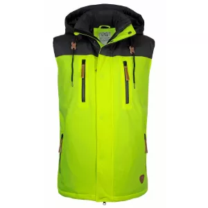 Veste sans manche Jaune Fluo bicolore avec capuche  de 3XL à 14XL