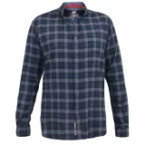 Chemise à carreaux bleu marine en flanelle