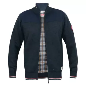 Pull cardigan Zippé Mélange de bleu de 3XL à 8XL - ABERDARE 