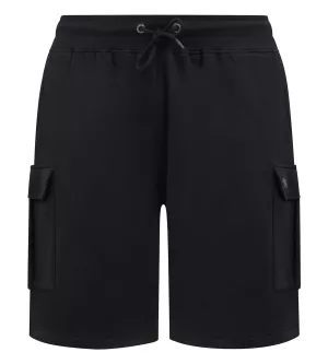 Short cargo sweat  taille élastiquée noir de 3XL à 8XL