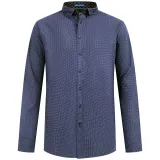 Chemise D555 MIDDLESBROUGH bleu marine micro motif