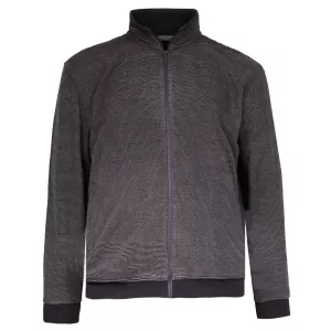 Sweat cardigan zippé gris anthracite de 3XL à 6XL