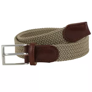 Ceinture tressée élastique Beige clair 130 à 150 cm