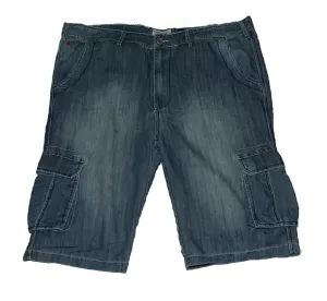 Bermuda jeans bleu délavé