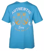 T-shirt manches Courtes bleu azur de 3XL à 6XL