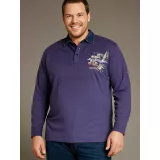 Polo jersey manche courte bleu de 3XL à 10XL